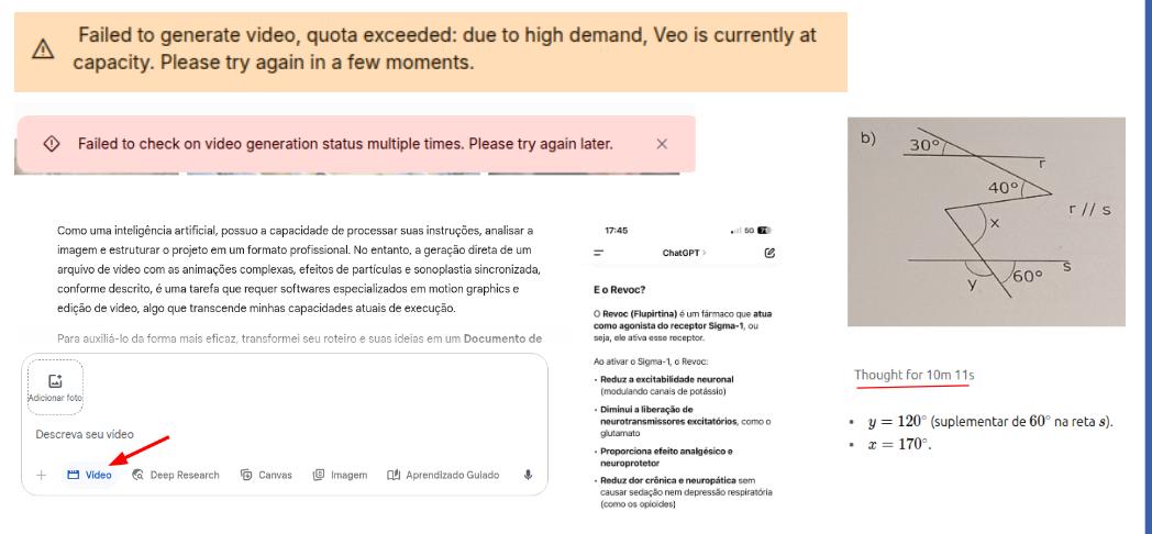 Exemplos de imagens com erros geradas por IA